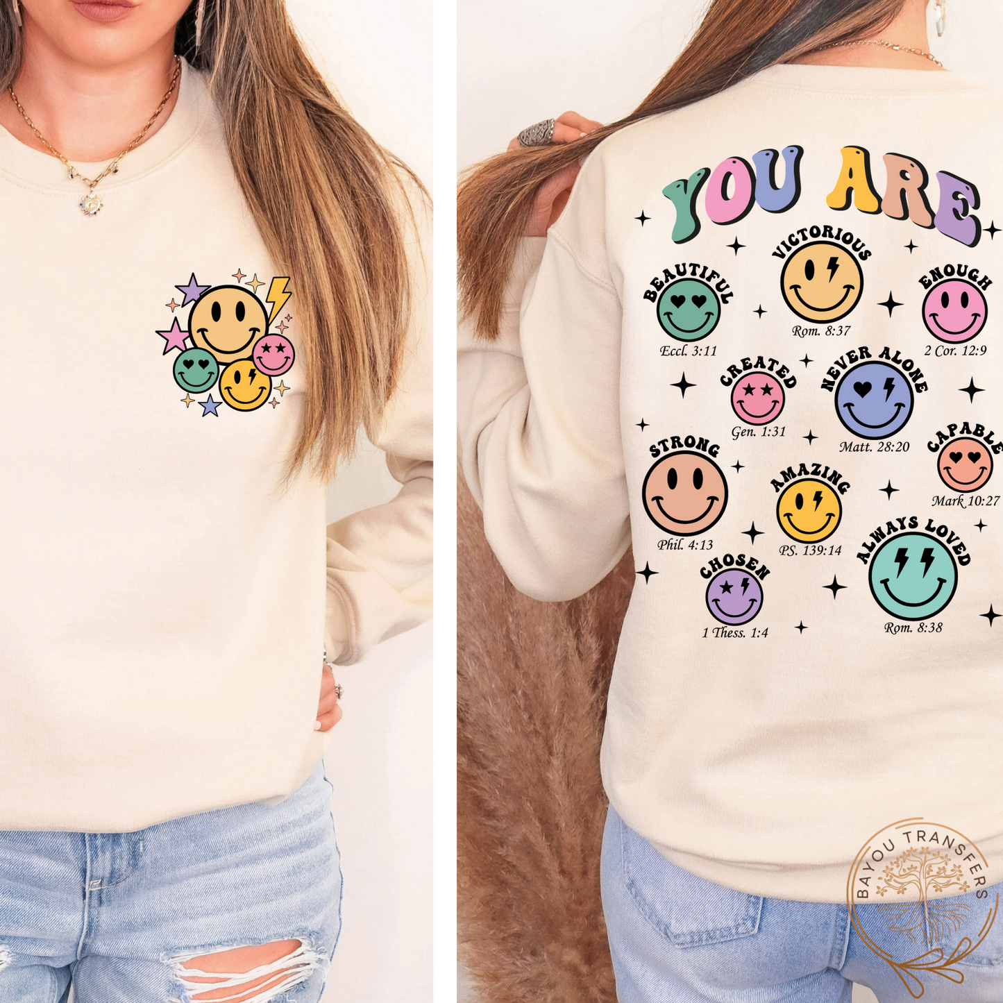 You Are - Thin Matte Screen Print Transfer