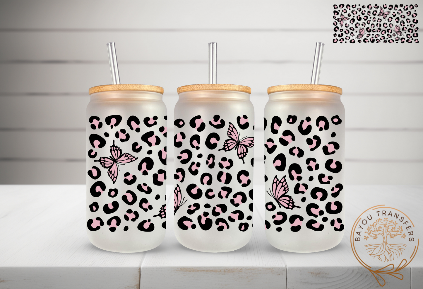 Leopard Butterfly UV DTF