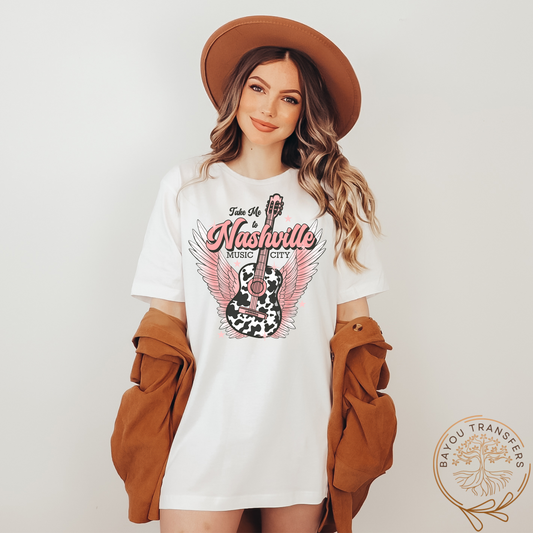 Take me to Nashville- Thin Matte Screen Print Transfer