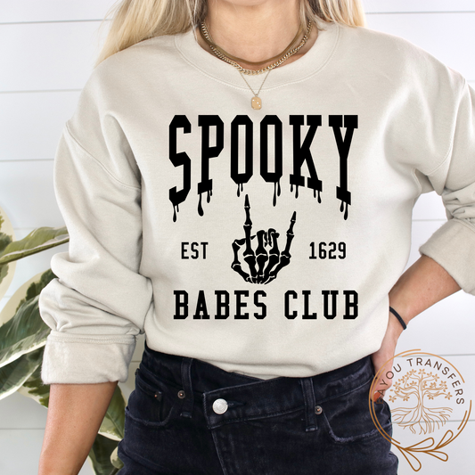 Spooky Babes Club- Screen Print Transfer